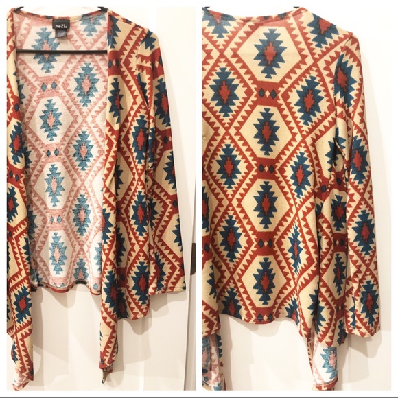 Rue21 Sweaters - RUE 21 Aztec Printed Open Front Cardigan